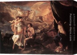 Nicolas Poussin Canvas Paintings - Selene and Endymion by Nicolas Poussin