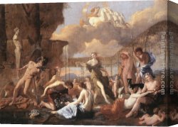 Nicolas Poussin Canvas Paintings - The Empire of Flora by Nicolas Poussin