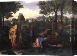 Moses Canvas Paintings - The Exposition of Moses by Nicolas Poussin