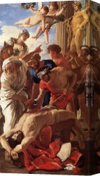 Nicolas Poussin Canvas Paintings - The Matyrdom of St Erasmus by Nicolas Poussin