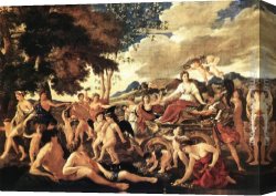 Nicolas Poussin Canvas Paintings - The Triumph of Flora by Nicolas Poussin