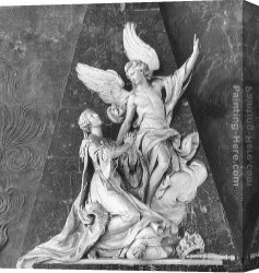 Nicolas Canvas Paintings - Monument to Queen Catharina Opalinska (detail) by Nicolas-Sebastien Adam