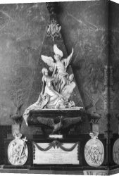 Queen Canvas Paintings - Monument to Queen Catharina Opalinska by Nicolas-Sebastien Adam