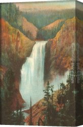 Yosemite Valley Yellowstone Park Canvas Paintings - Great Falls, Yellowstone Park, Montana by Norman Parkinson