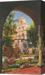 Gone to Ground Canvas Paintings - Grounds, Old Mission de Alcala, San Diego, California by Norman Parkinson