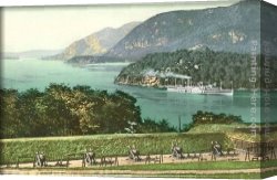 Sunny Morning on The Hudson River Canvas Paintings - Hudson River, West Point by Norman Parkinson