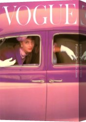 Approaching Autumn I Canvas Paintings - Vogue Cover, Autumn Fuchsia by Norman Parkinson