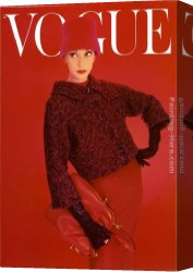 A Perfect Red Rose Canvas Paintings - Vogue Cover, Red Rose, August by Norman Parkinson
