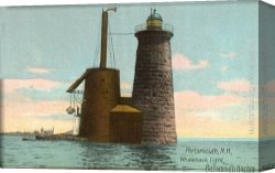 Portsmouth Canvas Paintings - Whaleback Lighthouse, Portsmouth, New Hampshire by Norman Parkinson
