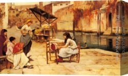 The Gossips Canvas Paintings - An Afternoon of Gossip by Oliver Rhys