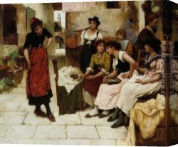 Carnival Canvas Paintings - New Shoes for Carnival by Oliver Rhys