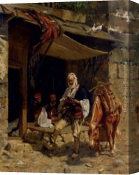 A Rank Soldier of The 7th Hussar Regiment Canvas Paintings - Ottoman Soldiers At Rest by Otto Didrik Ottesen