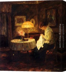 Otto Canvas Paintings - 'Abendstunde' by Otto Eduard Pippel