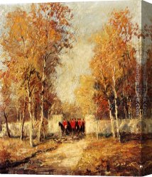 Otto Canvas Paintings - The Hunt by Otto Eduard Pippel