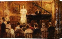 Otto Canvas Paintings - The Recital by Otto Eduard Pippel