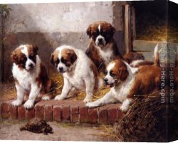 Otto Canvas Paintings - A Fascinating Encounter by Otto Eerelman