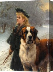 Otto Canvas Paintings - Im Schnee by Otto Eerelman