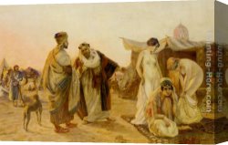 Otto Canvas Paintings - The Slave Market by Otto Pilny