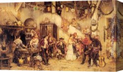 Salinas Canvas Paintings - Fiesta Time by Pablo Juan Salinas