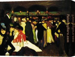 Picasso Canvas Paintings - Le Moulin de la Galette by Pablo Picasso