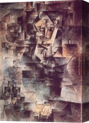 Picasso Canvas Paintings - Portrait of Daniel Henry Kahnweile by Pablo Picasso