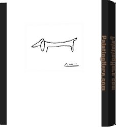 Picasso Canvas Paintings - the dog vertical by Pablo Picasso