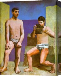 Picasso Canvas Paintings - The Pipes of Pan by Pablo Picasso