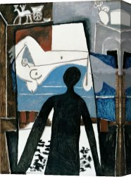Picasso Canvas Paintings - The Shadow by Pablo Picasso