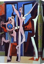 Picasso Canvas Paintings - Three Dancers by Pablo Picasso