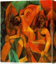 Picasso Canvas Paintings - Three Women by Pablo Picasso