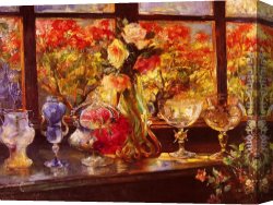 Paolo Canvas Paintings - Fiori E Murano by Paolo Sala