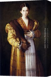 Portrait of a Woman Canvas Paintings - Portrait Of A Young Woman Known As "Anthea" by Parmigianino