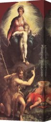 Jerome Canvas Paintings - The Vision of St Jerome by Parmigianino