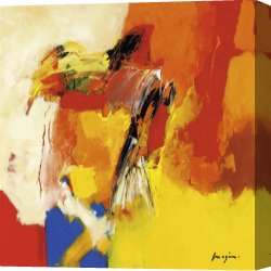 Magi Canvas Paintings - Orange by Pascal Magis