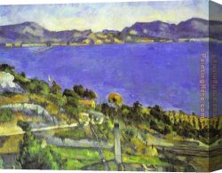 Paul Cezanne Canvas Paintings - L'Estaque by Paul Cezanne