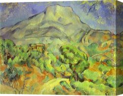 Paul Cezanne Canvas Paintings - Mount Sainte Victoire by Paul Cezanne