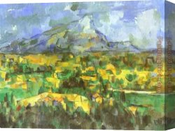 Paul Cezanne Canvas Paintings - Mount Sainte-Victoire by Paul Cezanne