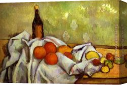 Still-life Canvas Paintings - Still Life 1890 by Paul Cezanne