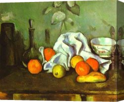 Allegory of Human Life Canvas Paintings - Still Life with Fruit by Paul Cezanne