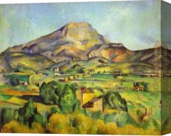 Paul Cezanne Canvas Paintings - The Mount Sainte-Victoire by Paul Cezanne