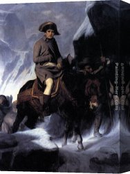 Bonaparte Canvas Paintings - Bonaparte Crossing the Alps by Paul Delaroche
