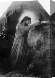 Delaroche Canvas Paintings - Christ on the Mount of Olives by Paul Delaroche