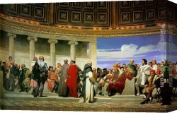 Beaux-arts Canvas Paintings - Hemicycle of the Ecole des Beaux-Arts by Paul Delaroche