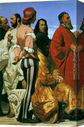 Beaux-arts Canvas Paintings - Hemicycle of the Ecole des Beaux-Arts - detail by Paul Delaroche