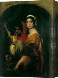 Delaroche Canvas Paintings - Herodias by Paul Delaroche