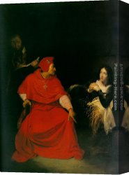 Joan Miro Canvas Paintings - Joan of Arc in Prison by Paul Delaroche