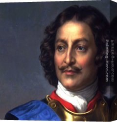 The Denying of Peter Canvas Paintings - Peter the Great of Russia - detail by Paul Delaroche