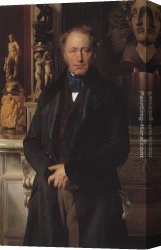 Delaroche Canvas Paintings - Portrait by Paul Delaroche