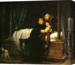 King's Canvas Paintings - The children of King Edward imprisoned in the Tower by Paul Delaroche