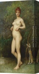 Diana And Acteon Canvas Paintings - Diana Chasseresse by Paul Desire Trouillebert